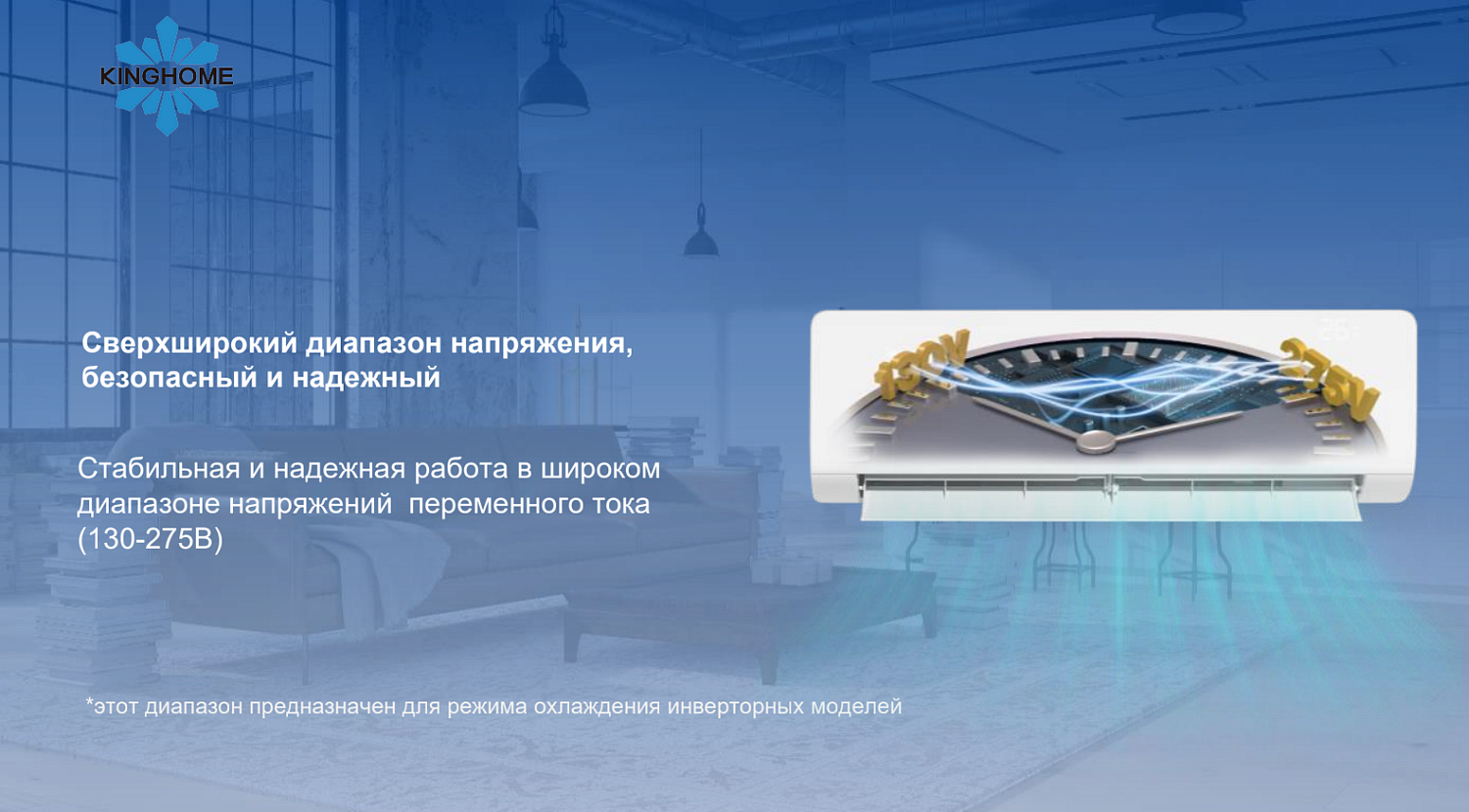 Внутренний блок сплит-системы KINGHOME Cosmo KWH24AWDXE-K6DNA3A/I